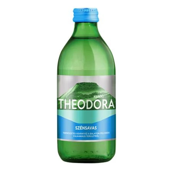 Ásványvíz, szénsavas, üveges, THEODORA, 0,33 l "Kereki"