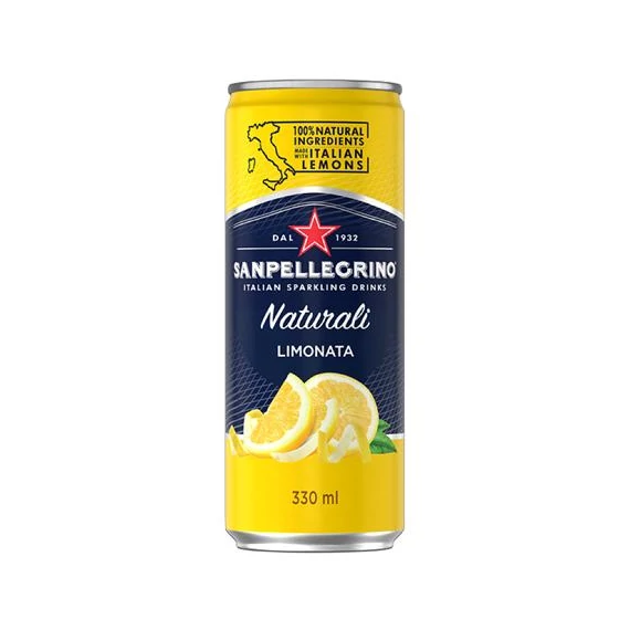 Üdítőital, szénsavas, 0,33 l, SAN PELLEGRINO, citrom