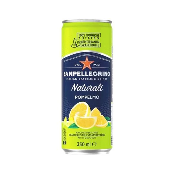 Üdítőital, szénsavas, 0,33 l, SAN PELLEGRINO, grapefruit