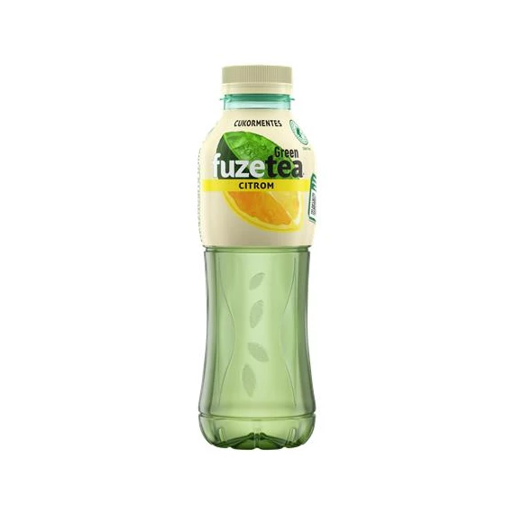 Üdítőital, szénsavmentes, 0,5 l, FUZETEA ZERO, zöld tea citrom