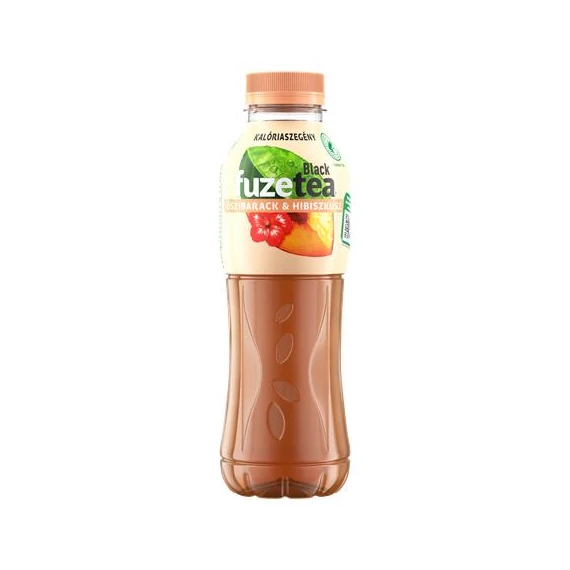 Üdítőital, szénsavmentes, 0,5 l, FUZETEA, barack-hibiszkusz