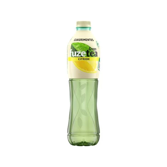 Üdítőital, szénsavmentes, 1,5 l, FUZETEA ZERO, zöld tea citrom