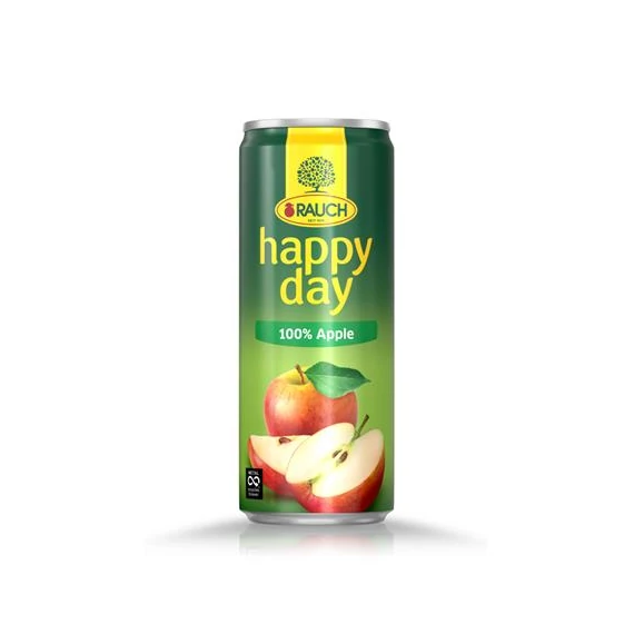 Gyümölcslé, 100%, 0,33 l, dobozos, RAUCH "Happy day", Apple