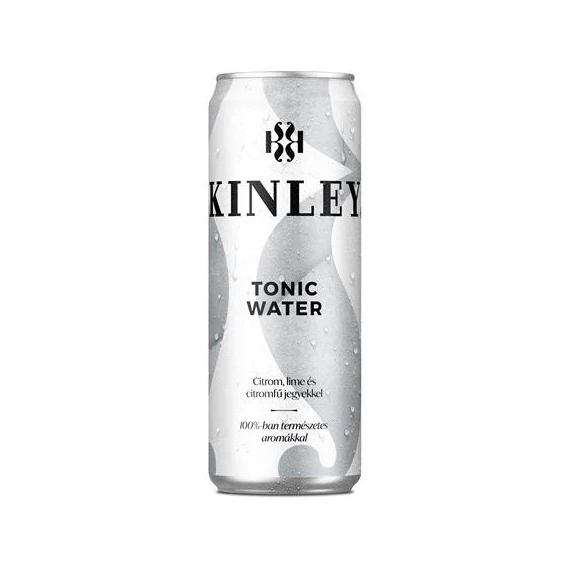 Üdítőital, szénsavas, 0,25 l, dobozos, KINLEY, tonic-citromfű