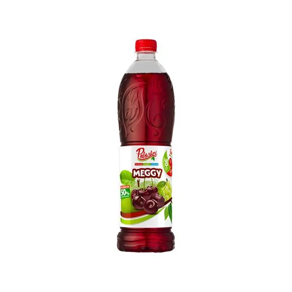 Szörp, 50% gyümölcstartalom, 1 l, PÖLÖSKEI, meggy