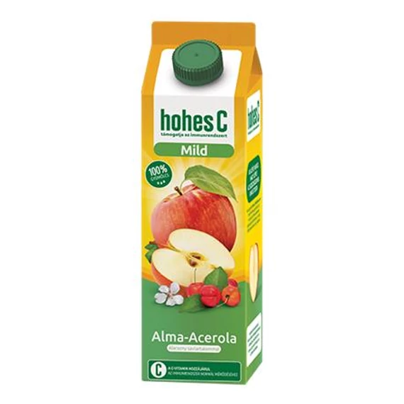 Gyümölcslé, 100%, 1 l, HOHES C "Mild Juice", alma-acerola