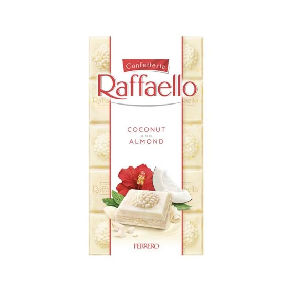 Fehér csokoládé, 90 g, RAFFAELLO "Prémium" Fehér csokoládé, 90 g, RAFFAELLO "Prémium"