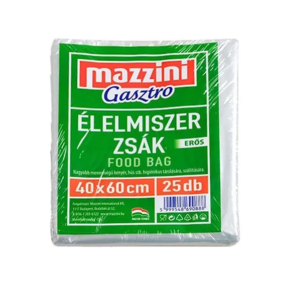 Élelmiszerzsák, erős, 25 db, 40 x 60 cm, MAZZINI "Gasztro"
