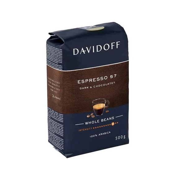 Kávé, pörkölt, szemes, 500 g, DAVIDOFF "Espresso 57"
