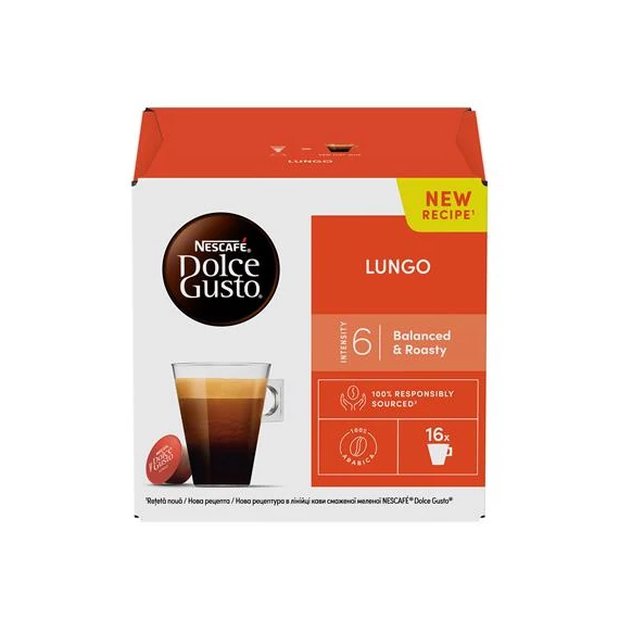 Kávékapszula, 16 db,  NESCAFÉ DOLCE GUSTO "Caffé Lungo"