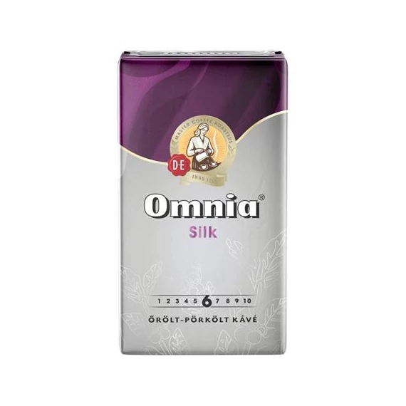 Kávé, pörkölt, őrölt, vákuumos csomagolásban, 250 g, DOUWE EGBERTS "Omnia" silk