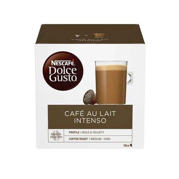 Kávékapszula, 16 db, NESCAFÉ DOLCE GUSTO "Café au Lait Intenso"