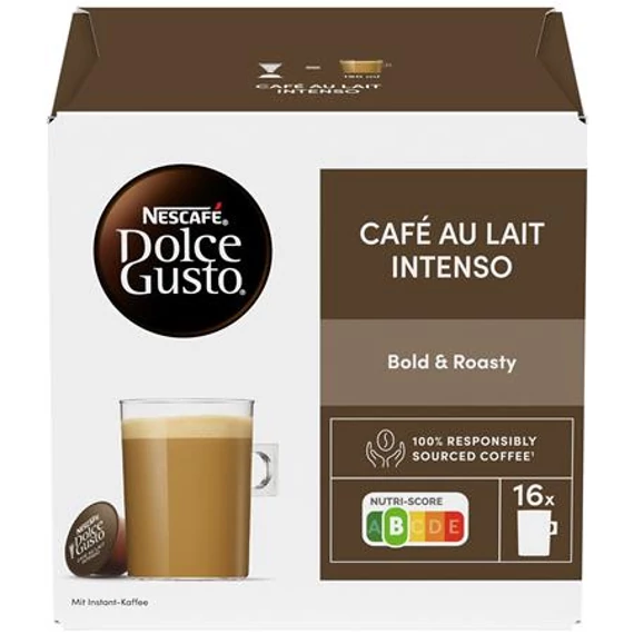 Kávékapszula, 16 db, NESCAFÉ DOLCE GUSTO "Café au Lait Intenso"