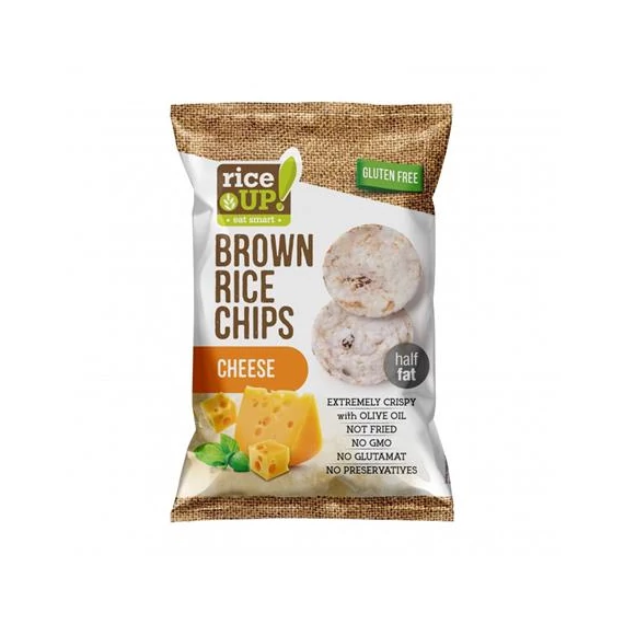 Barnarizs chips, 60 g, RICE UP, sajtos Barnarizs chips, 60 g, RICE UP, sajtos