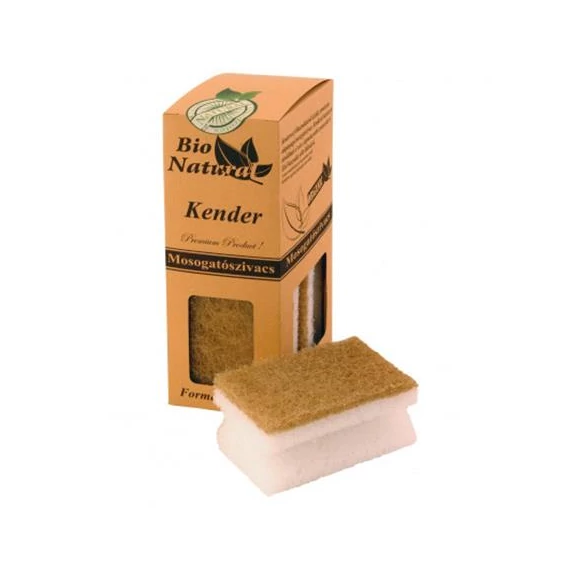 Mosogatószivacs, 4 db, BIO NATURAL, kender