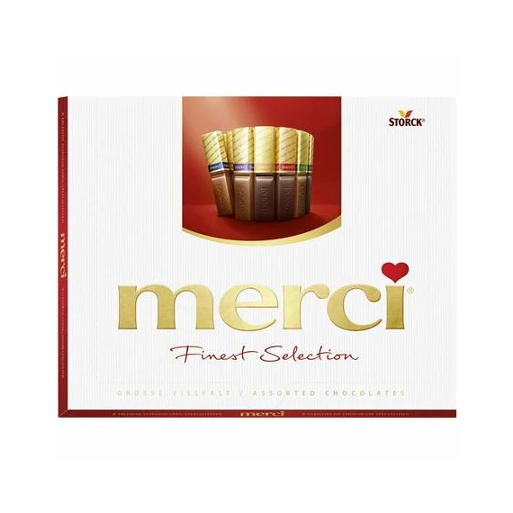 Desszert, 250 g, MERCI, tej- és étcsokoládé válogatás