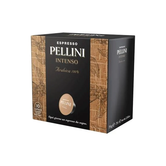 Kávékapszula, Dolce Gusto kompatibilis, 10 db, PELLINI, "Intenso"
