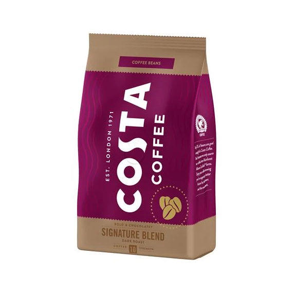 Kávé, sötét pörkölésű, szemes, 500 g, COSTA "Signature Blend"