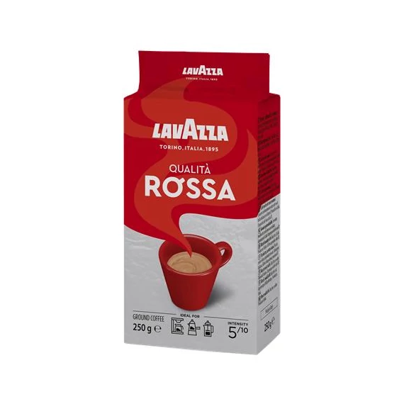 Kávé, pörkölt, őrölt, 250 g, LAVAZZA "Rossa"