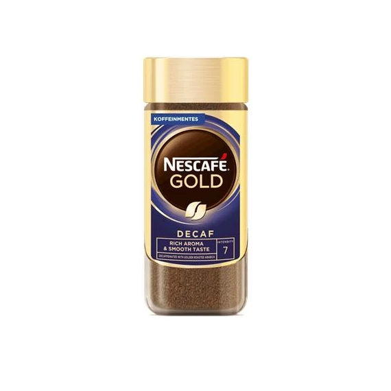 Instant kávé, koffeinmentes, 100 g, üveges, NESCAFÉ "Gold"