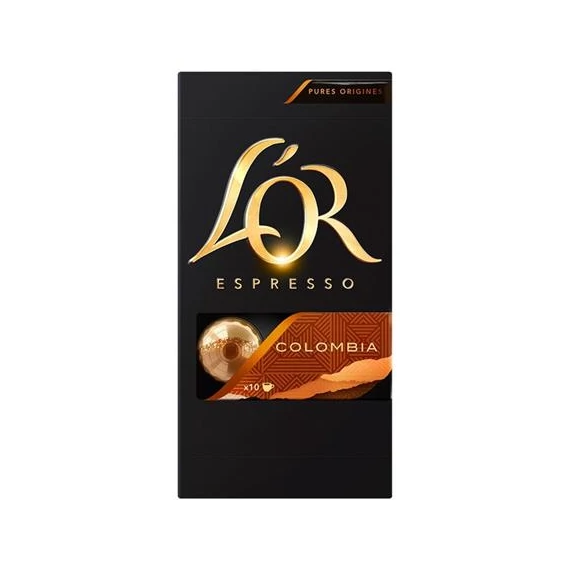 Kávékapszula, Nespresso® kompatibilis, 10 db, JACOBS DOUWE EGBERTS "L`OR Colombia"