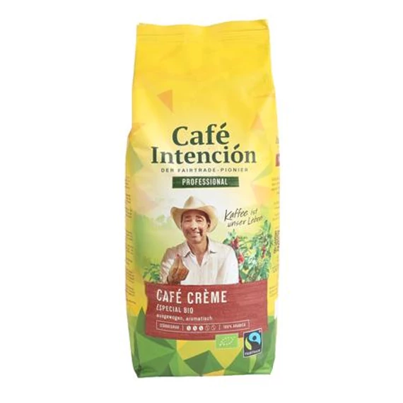 Kávé, pörkölt, szemes, 1000 g, CAFÉ INTENCIÓN "Professional Café Créme Especial BIO" Kávé, pörkölt, szemes, 1000 g, CAFÉ INTENCIÓN "Professional Café Créme Especial BIO"