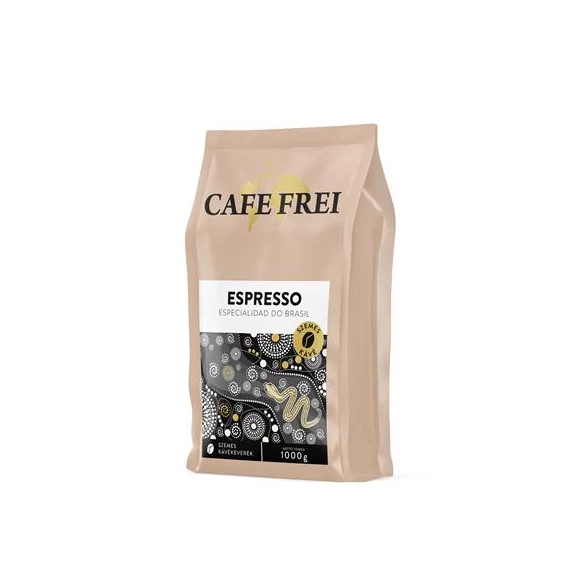 Kávé, pörkölt, szemes, 1000 g, CAFE FREI "Espresso Especialidad do Brasil", pekándiós