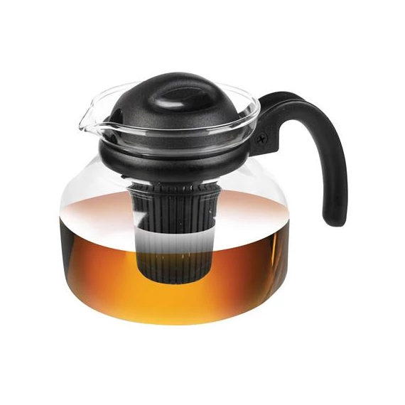 Hőálló kancsó szűrővel, 1,5 l, "Teapot", vegyes színek