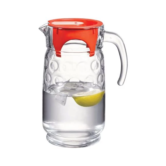 Üvegkancsó fedővel, üveg, 1,5l