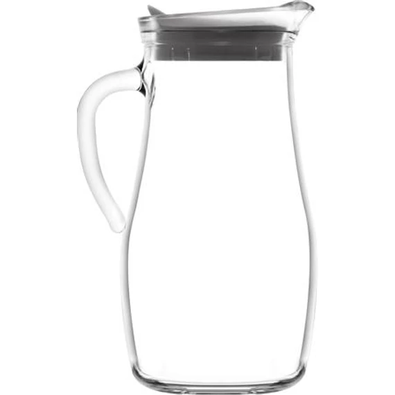 Üvegkancsó fedővel, üveg, 1,8l