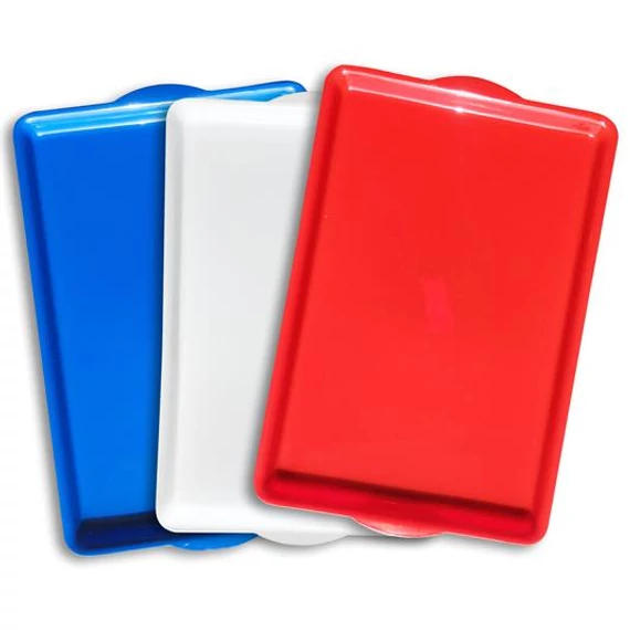 Tálca, műanyag, szögletes,43x28 cm, fehér Tálca, műanyag, szögletes,43x28 cm, fehér