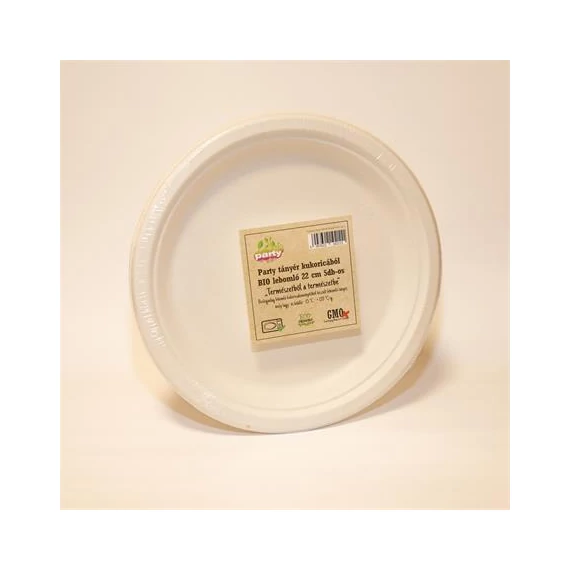 Tányér, PLA, lebomló, 22,8 cm, 20 db