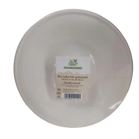 Gulyás tányér, PLA, lebomló, 710 ml, 21 cm, fehér, 20 db/csomag
