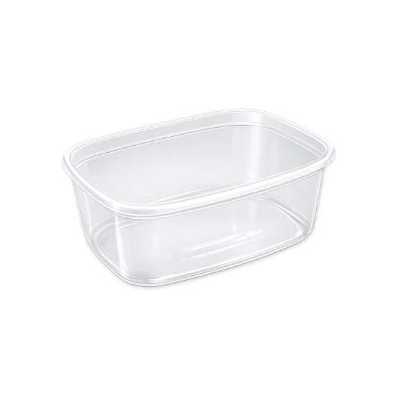 Műanyag tál, tetőzhető, 750 ml, 50 db "Svéd"