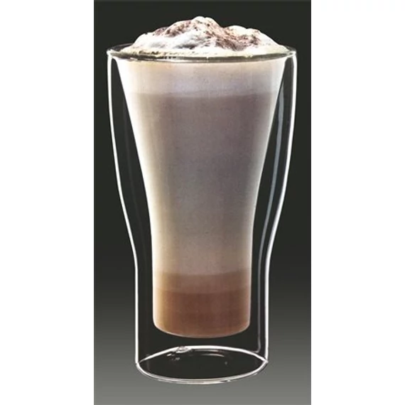 Latte macchiatos pohár, duplafalú üveg, 34cl, 2db-os szett, "Thermo"
