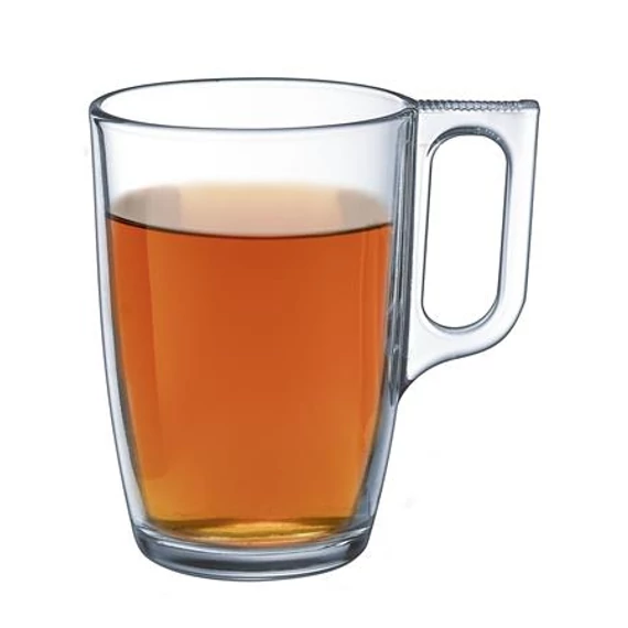 Üvegpohár, füllel, 6 db-os szett, 40 cl, "CoffeeTime" Üvegpohár, füllel, 6 db-os szett, 40 cl, "CoffeeTime"