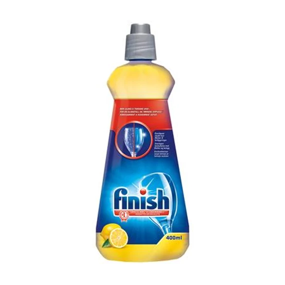 Gépi öblítőszer, 400 ml, FINISH, "Shine&Dry", citrom