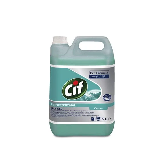Általános tisztító- és fertőtlenítőszer, 5 l, CIF "Professional Oxy-Gel", óceán