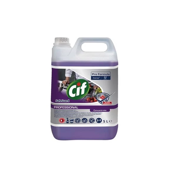 Kombinált tisztító- és fertőtlenítőszer, 5 l, CIF "Pro Formula Safeguard"