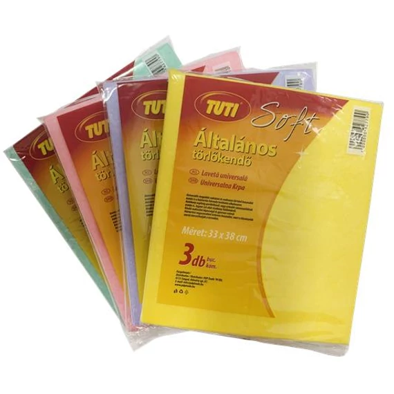 Törlőkendő, univerzális, 3 db, TUTI "Soft" Törlőkendő, univerzális, 3 db, TUTI "Soft"