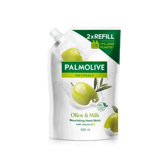 Folyékony szappan utántöltő, 0,5 l, PALMOLIVE Nourishing "Olive and milk"