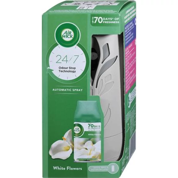 Illatosító készülék, automata, 250 ml, AIR WICK "Freshmatic", frézia és jázmin