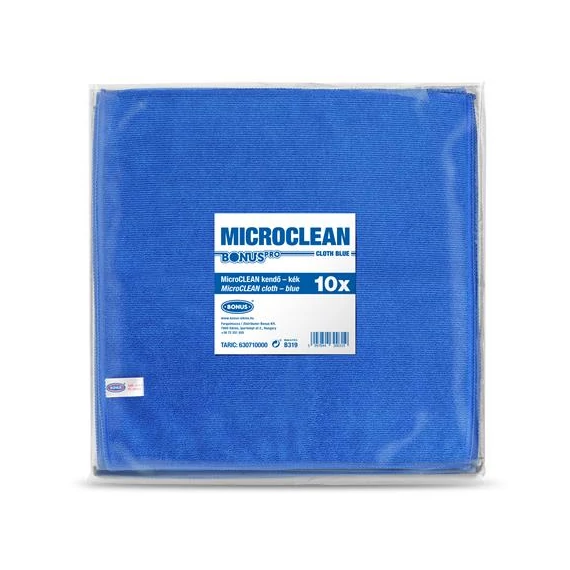 Törlőkendő, univerzális, 10 db, 32x32 cm, BONUS "MicroCLEAN", kék