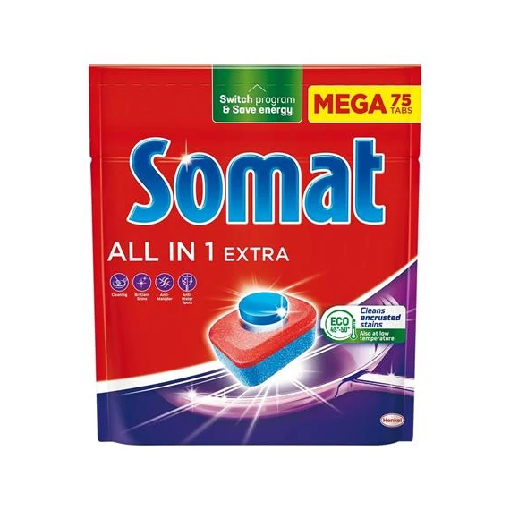 Mosogatógéptabletta, 75 db, SOMAT "All in 1 Extra"