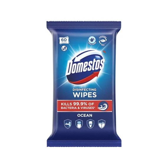 Nedves törlőkendő, 60 db, DOMESTOS "óceán"