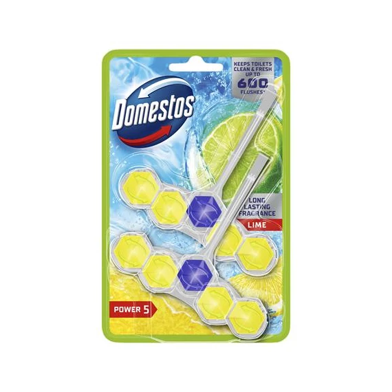 WC frissítő blokk, 2 db-os, DOMESTOS "Power 5", lime