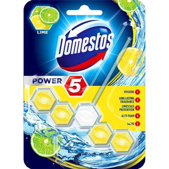 WC frissítő blokk, 1 db-os, DOMESTOS "Power 5", lime WC frissítő blokk, 1 db-os, DOMESTOS "Power 5", lime
