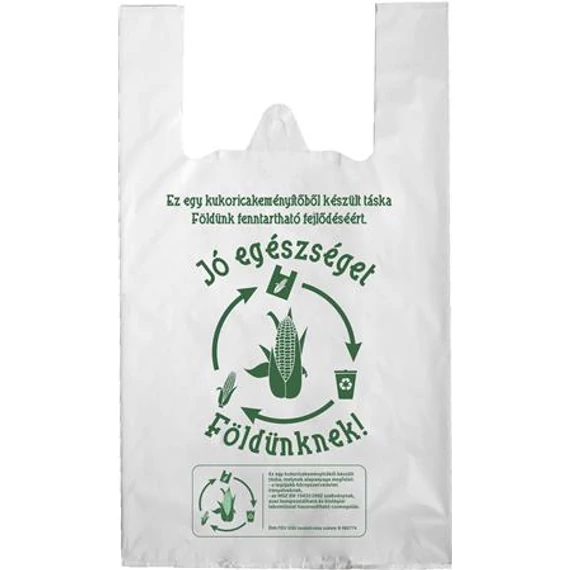 Ingvállas tasak, lebomló, 24x45x0,15 cm "Jó egészséget Földünknek" Ingvállas tasak, lebomló, 24x45x0,15 cm "Jó egészséget Földünknek"