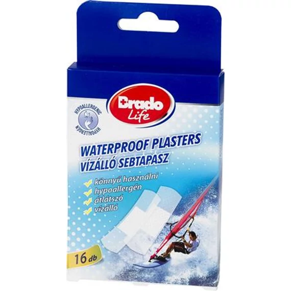 Sebtapasz, vízálló, 16 db, BRADOLIFE Sebtapasz, vízálló, 16 db, BRADOLIFE