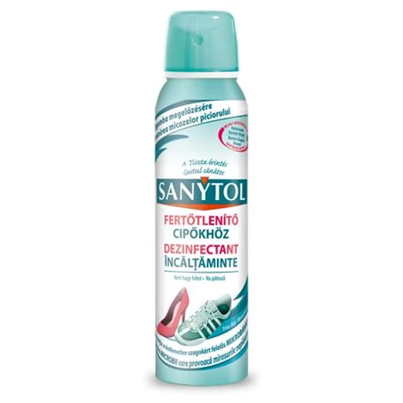 Fertőtlenítő spray, 150 ml, SANYTOL, cipőkhöz